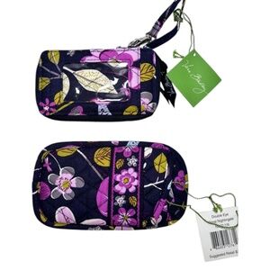 NEW Vera Bradley Set Floral Nightingale Sunglass Case All in One Wristlet Gift